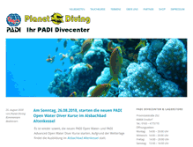 Tablet Screenshot of planet-diving.de